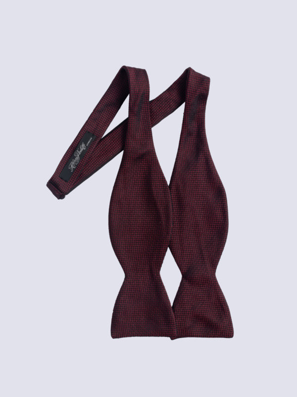 Bow Tie Cundey Weave Burgundy And Black Jh