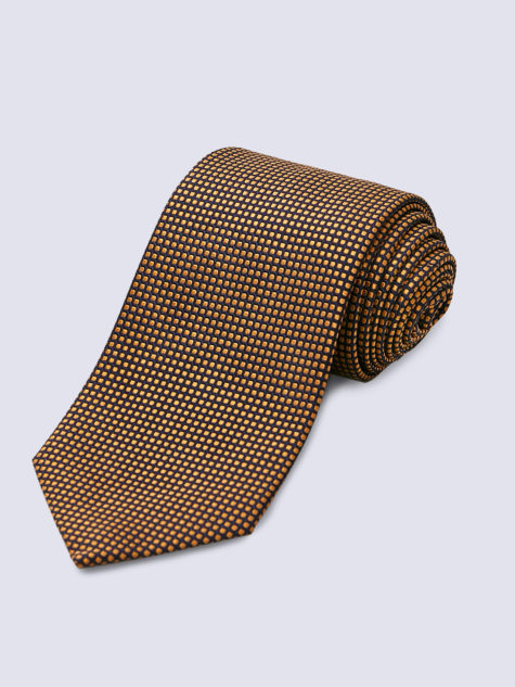 Tie Dot Gold On Navy Lr