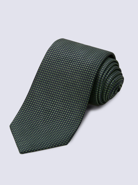 Tie Dot Green On Navy Lr