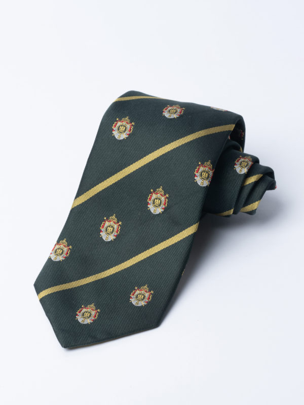 Tie Napoleonic Crested Green Jh
