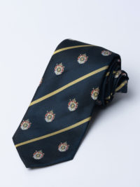 Navy Napoleonic crested tie - Henry Poole Savile Row