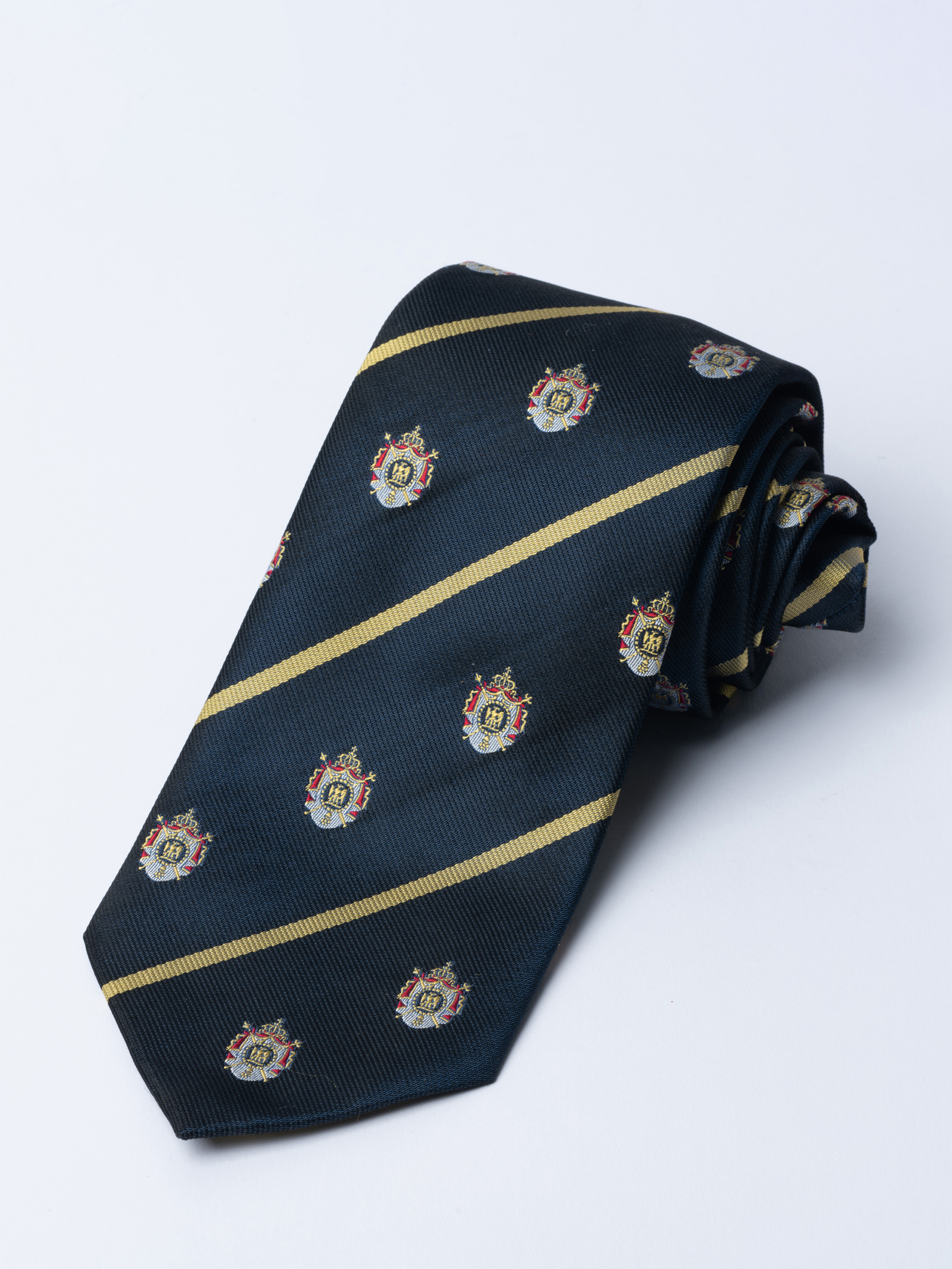 Navy Napoleonic Crested Tie
