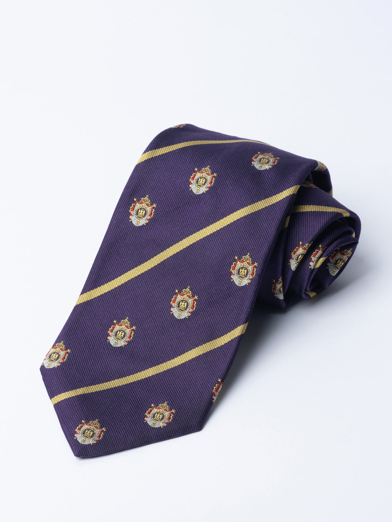 Purple Napoleonic Crested Tie - Henry Poole Savile Row