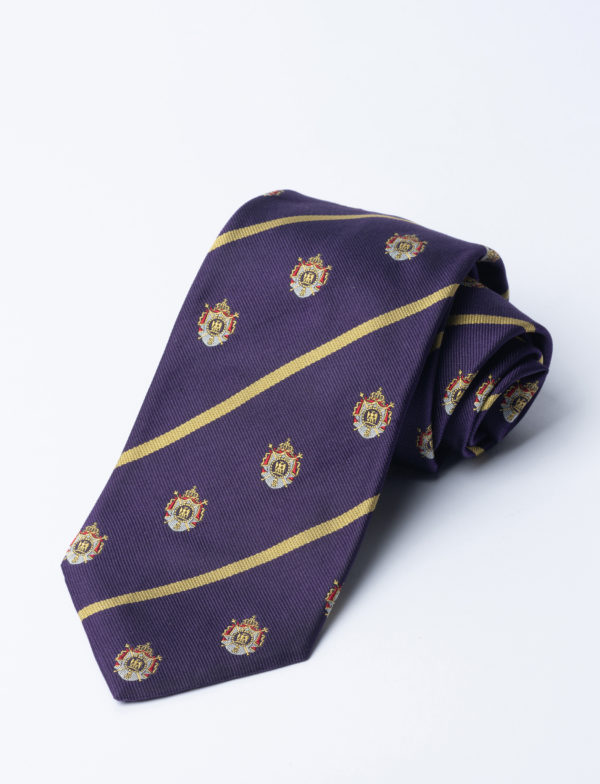 Tie Napoleonic Crested Purple Jh
