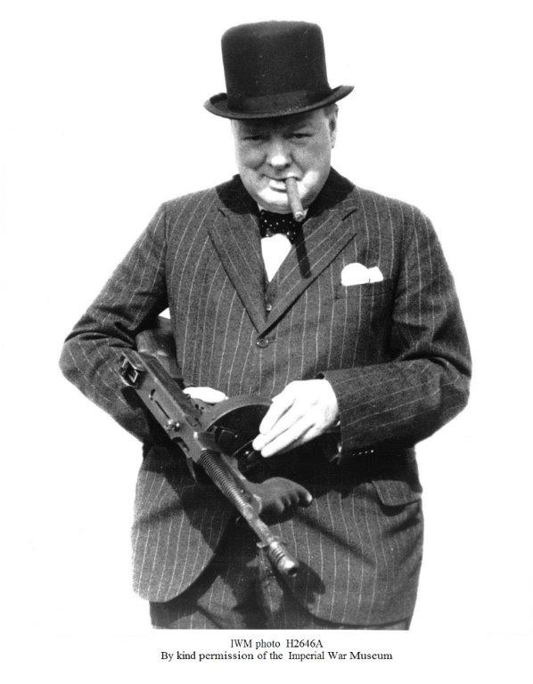 Sir Winston Churchill In Churchill Stripe Suit By Kind Permission Of The Imperial War Museum