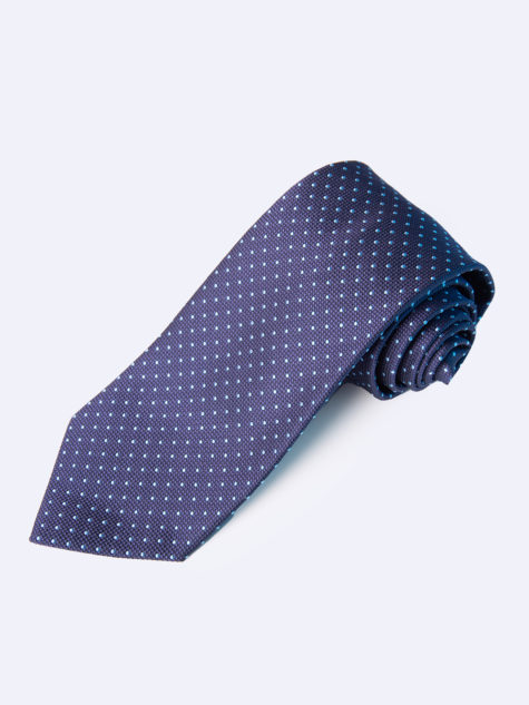 Navy Light Blue Polka Dots Web