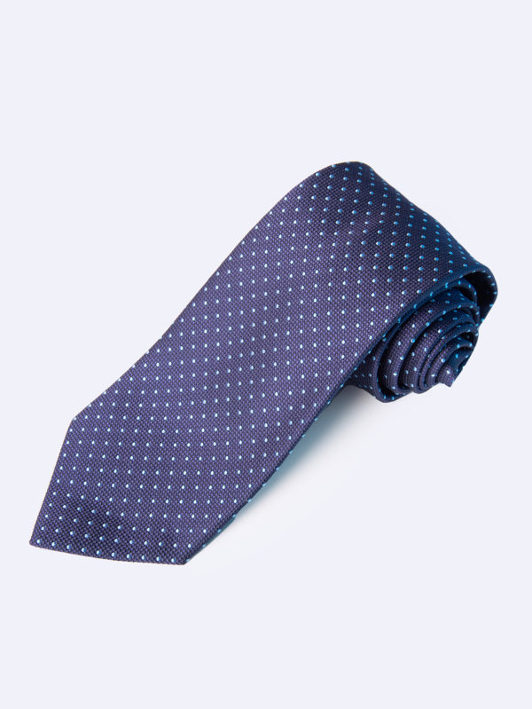 Navy Light Blue Polka Dots Web