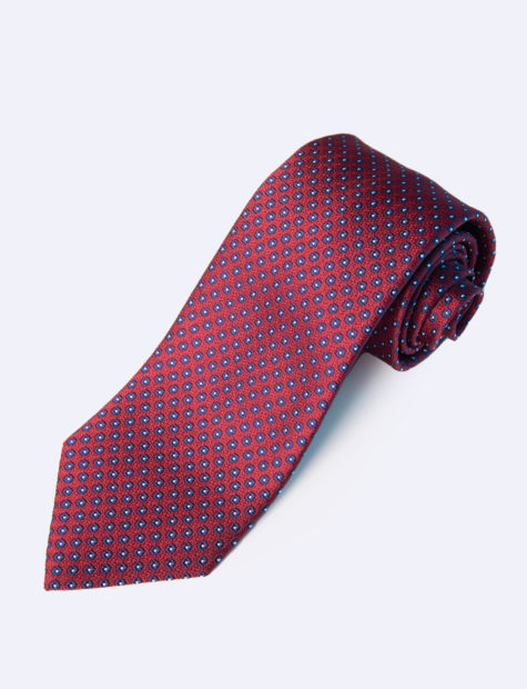 Navy On Red Diamonds