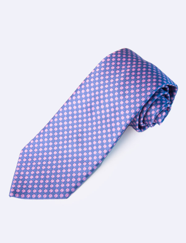 Pink On Navy Diamonds