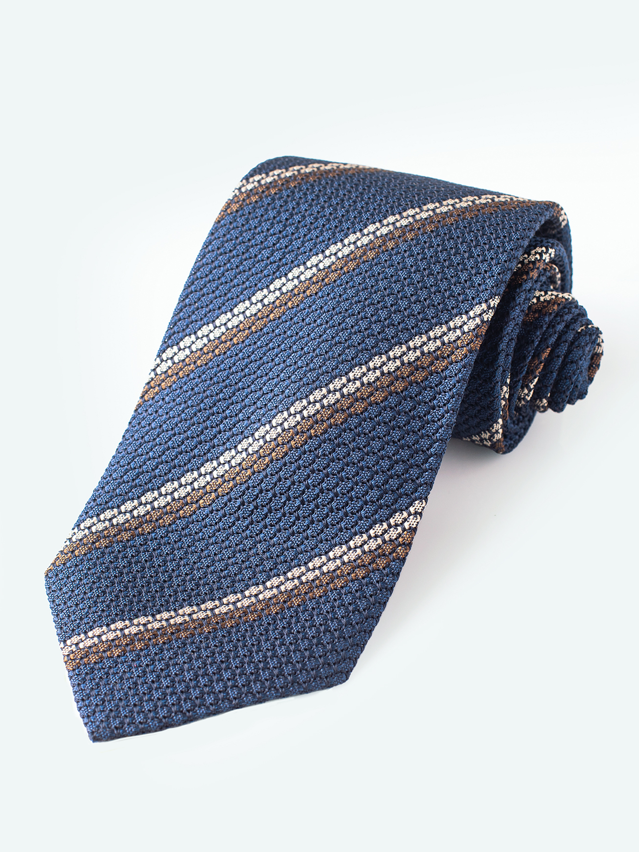 Navy Stripe James Brudenell Tie