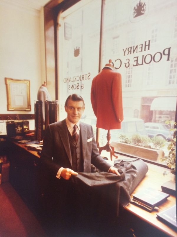 Angus Cundey In Front Shop Of 15 Savile Row