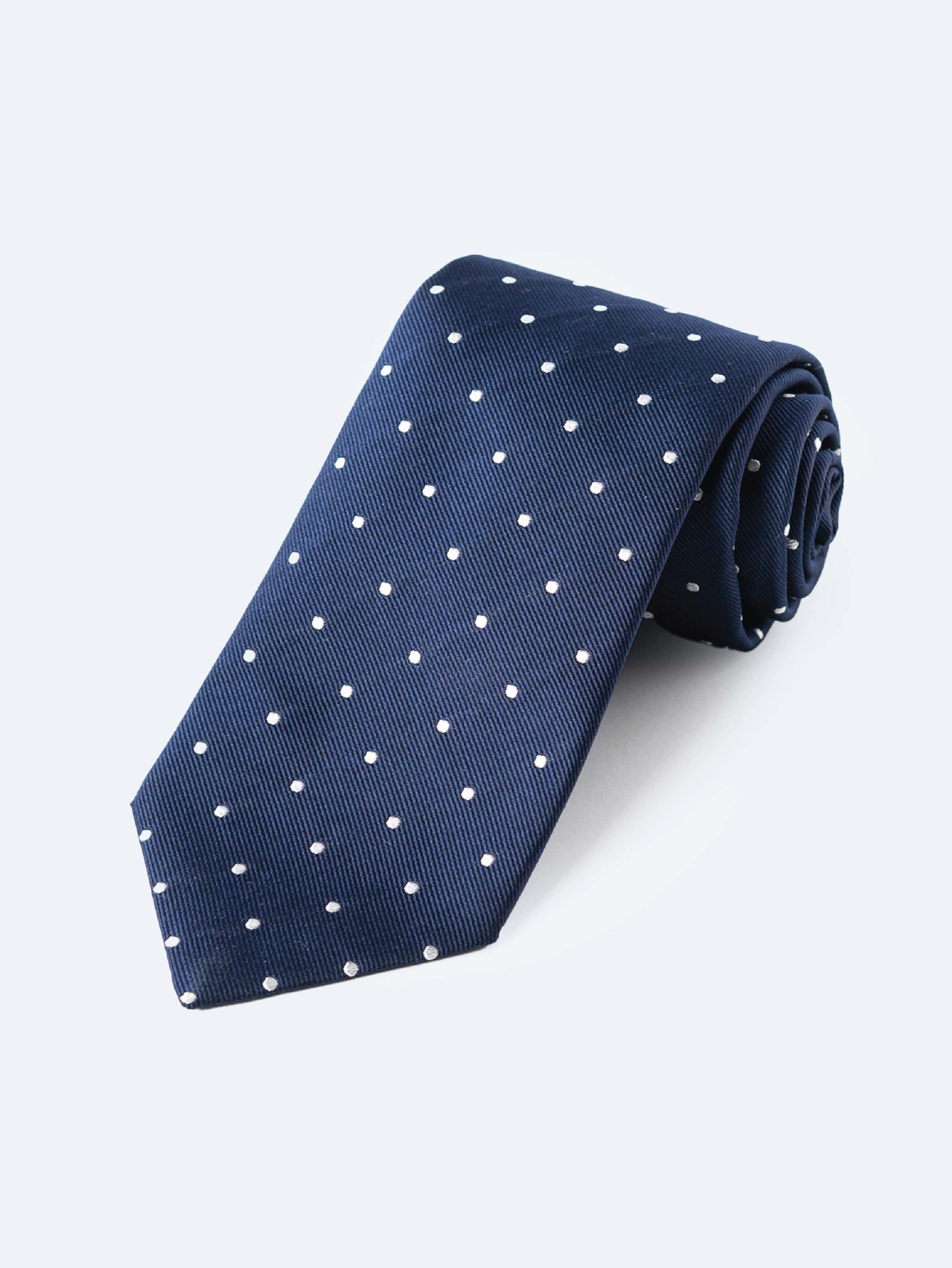 D’Oyly Carte – Classic Polka Navy Tie
