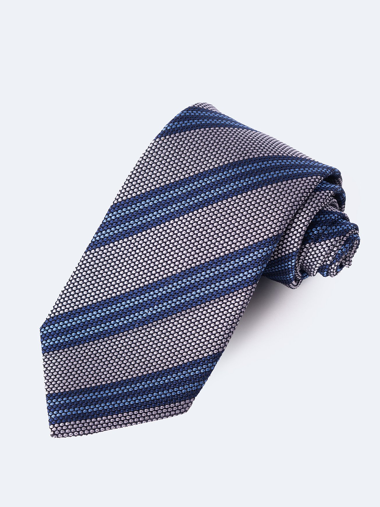 Silver Stripe James Brudenell Tie