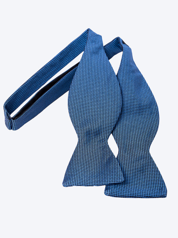 Mid Blue Cundey weave Bow Tie